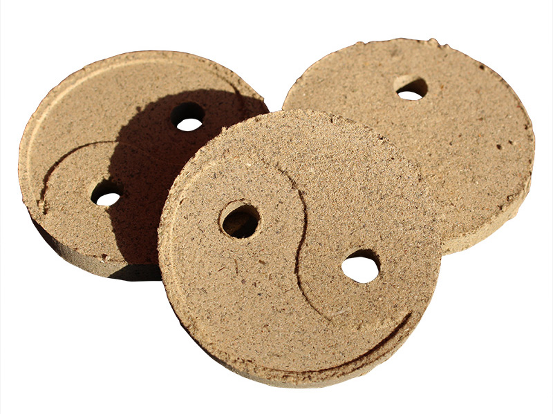 艾绒饼圆形双孔艾饼5*0.6CM